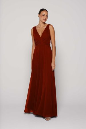 Terracotta Bridesmaid Dress Australia by Tania Olsen