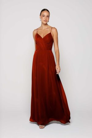 Terracotta Bridesmaid Dress Australia by Tania Olsen