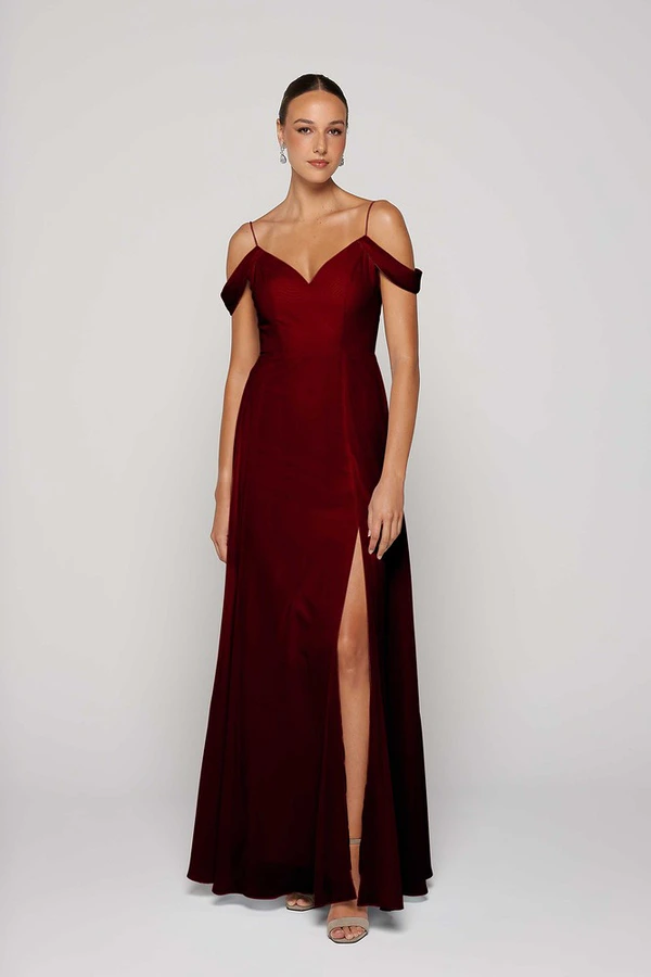 Bacardi Burgundy Bridesmaid Dress by Tania Olsen