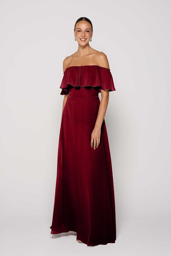 Bellini Bridesmaid DressTOBM09_BURGUNDY Burgundy Bridesmaid Dress Australia by Tania Olsen