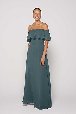 Steel Blue Bridesmaid Dress Australia by Tania Olsen