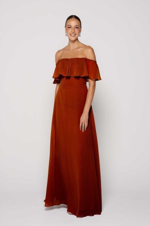 Terracotta Bridesmaid Dress Australia by Tania Olsen