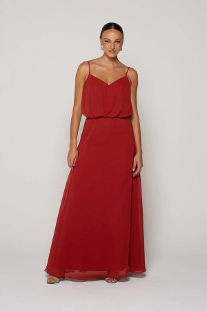 Burgundy Bridesmaid Dress Australia by Tania Olsen