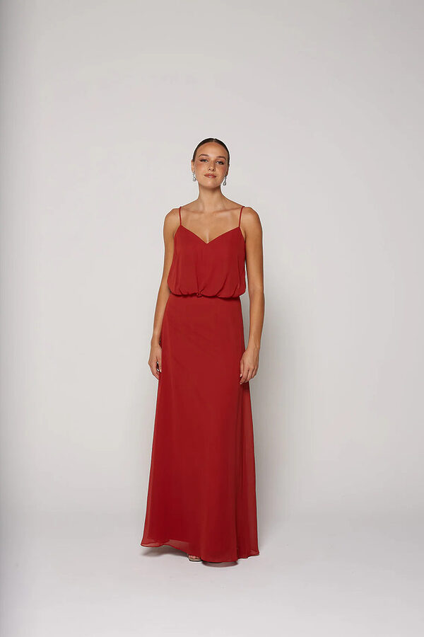 Georgia Bridesmaid TOBM24 Rust-3 Burgundy Bridesmaid Dress Australia by Tania Olsen