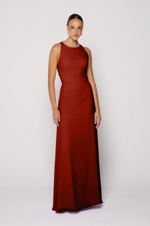 Terracotta Bridesmaid Dress Australia by Tania Olsen