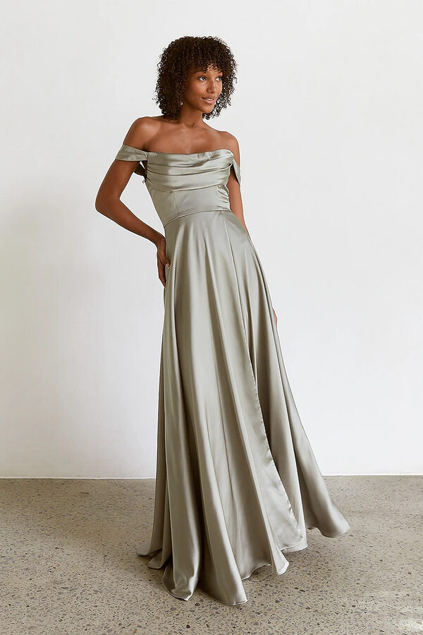 Morel Sage Bridesmaid Dress by Tania Olsen-1 Sage Bridesmaid Dresses by Tania Olsen Australia