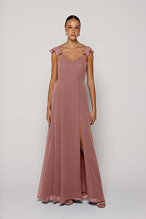 princess polly baby blue dress Blush Lace Off-the-shoulder Vintage Bridesmaid Dress main image 1