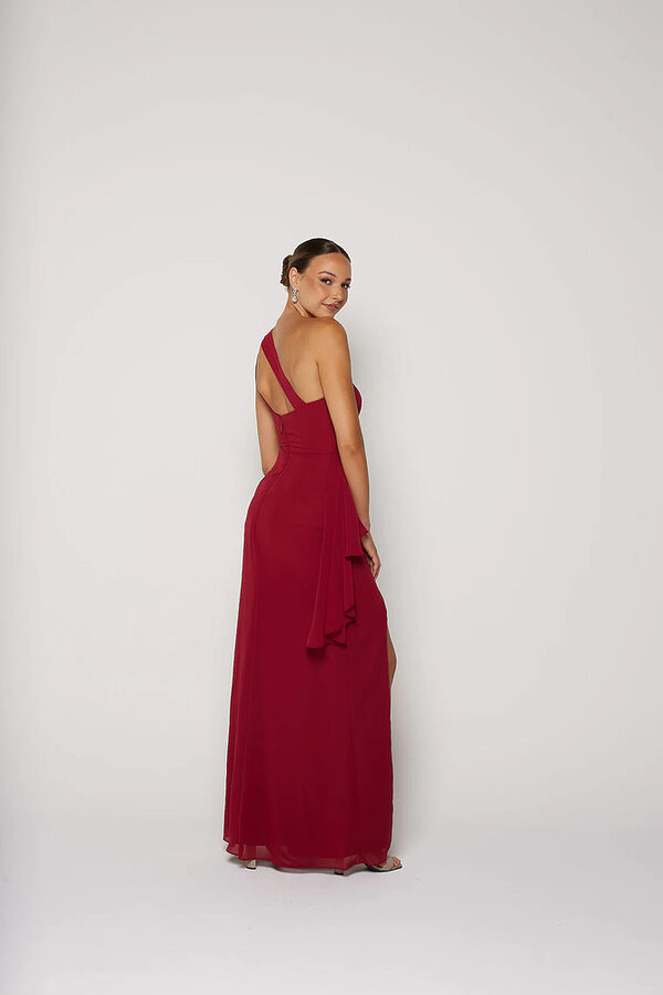 Prosecco Bridesmaid Dress TOBM14_BURGUNDY-6 Burgundy Bridesmaid Dress Australia by Tania Olsen