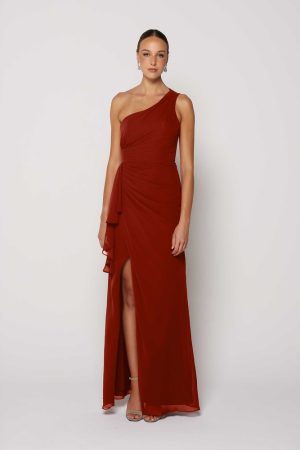 Terracotta Bridesmaid Dress Australia by Tania Olsen
