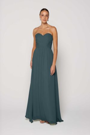 Steel Blue Bridesmaid Dress Australia by Tania Olsen