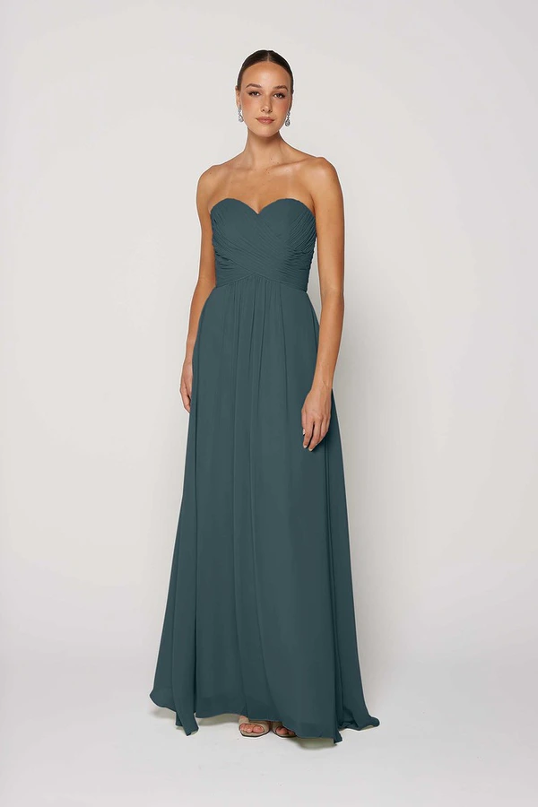 steel blue bridesmaid dresses Azazie Plus Size A-Line V-Neck Floor-Length Chiffon By the way Shiloh Steel Blue Bridesmaid Dress