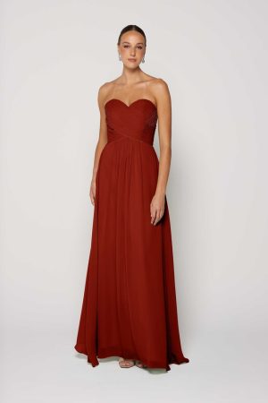 Terracotta Bridesmaid Dress Australia by Tania Olsen