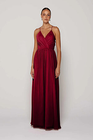 Burgundy Bridesmaid Dress Australia by Tania Olsen-1