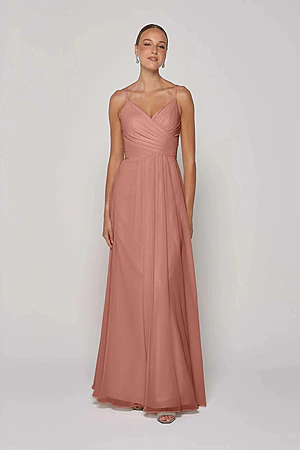 strapless open back dress Pleated Spaghetti Straps Chiffon A-Line Dresses  DUNTERY