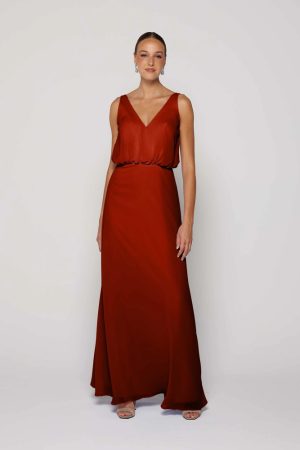 Rust Bridesmaid Dress Australia by Tania Olsen