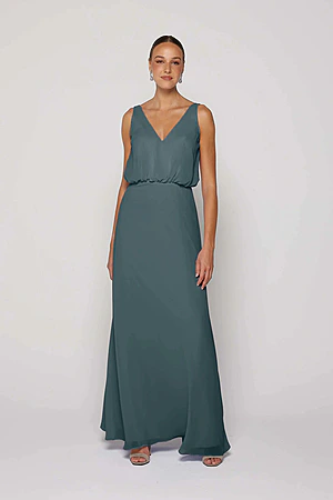 Kayliegh Steel Blue Bridesmaid Dress by Tania Olsen