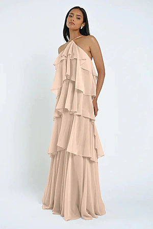 Farley Layered Soft Blush Bridesmaid Dress by Jenny Yoo