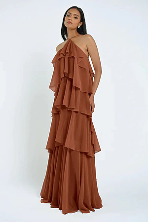 Farley Layered Terracotta Bridesmaid Dress by Jenny Yoo