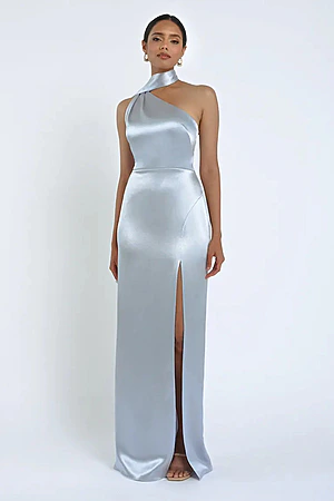 Hepburn Satin Whisper Blue Bridesmaid Dress by Jenny Yoo