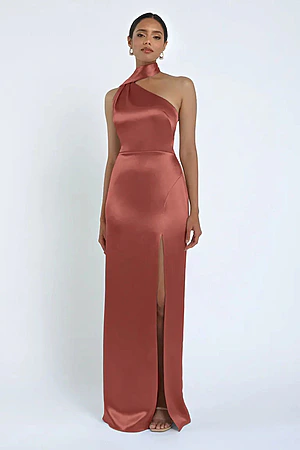 Hepburn Satin English Rose Bridesmaid Dress by Jenny Yoo