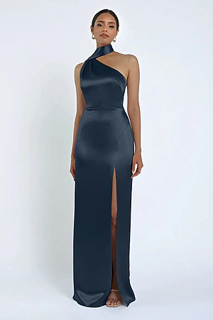 Hepburn Satin French Blue Bridesmaid Dress by Jenny Yoo