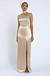 Hepburn Satin Pale Gold Bridesmaid Dress by Jenny Yoo