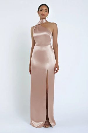 Hepburn Satin Whipped Apricot Bridesmaid Dress by Jenny Yoo