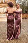 Cannes Off Shoulder Satin Musk Bridesmaid Dress by Tania Olsen - Cannes Bridesmaid Dress by Tania Olsen Back
