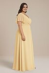 Chiffon Yellow Bridesmaid Dress Cheap Side