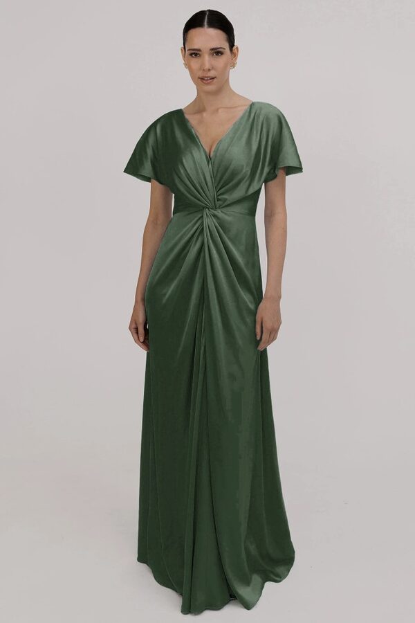 Camilla Olive Green Satin Bridesmaid Dresses Camilla Green Bridesmaid Dress by TH&TH