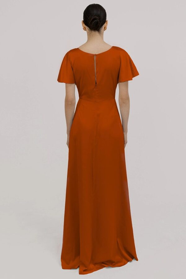 Camilla Terracotta Satin Bridesmaid Dresses Camilla Neutral Bridesmaid Dress by TH&TH