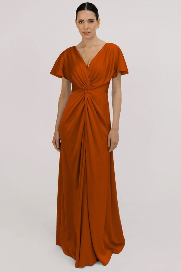 Camilla Terrcotta Orange Bridesmaid Dresses Camilla Neutral Bridesmaid Dress by TH&TH