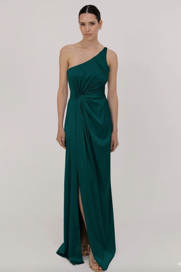 Greta Emerald Satin Bridesmaid Dresses Greta Green Bridesmaid Dress by TH&TH