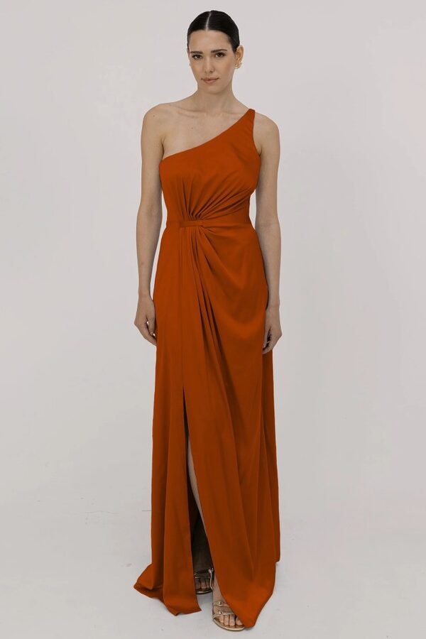Greta Terracotta Orange Bridesmaid Dresses Greta Neutral Bridesmaid Dress by TH&TH
