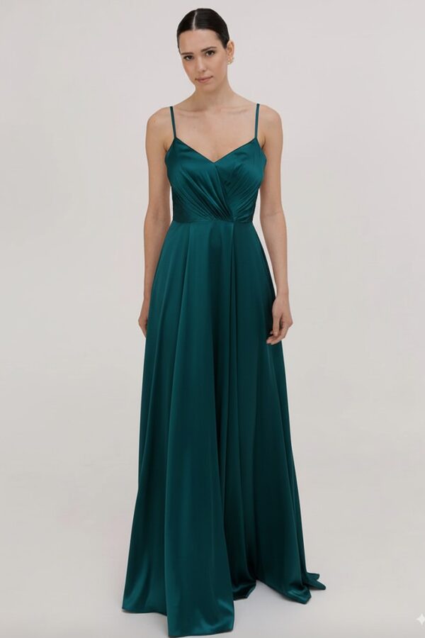 Isla Emerald Satin Bridesmaid Dresses Isla Green Bridesmaid Dress by TH&TH