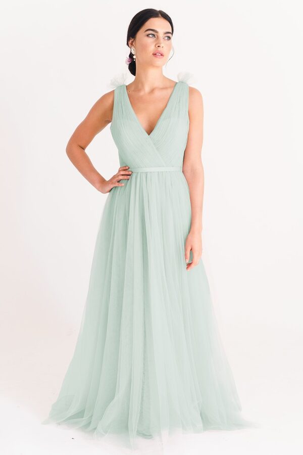 TH_TH_Bridesmaid_dress_Grace_in_green_tulle_Dusty_Eucalyptus_front_view