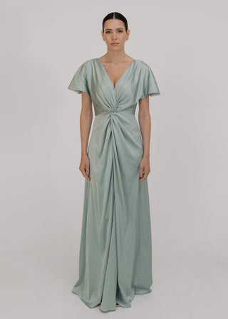 TH_TH_Camilla_satin_bridesmaid_dress_in_dusty_eucalyptus_front_view (1) Camilla Green Bridesmaid Dress by TH&TH