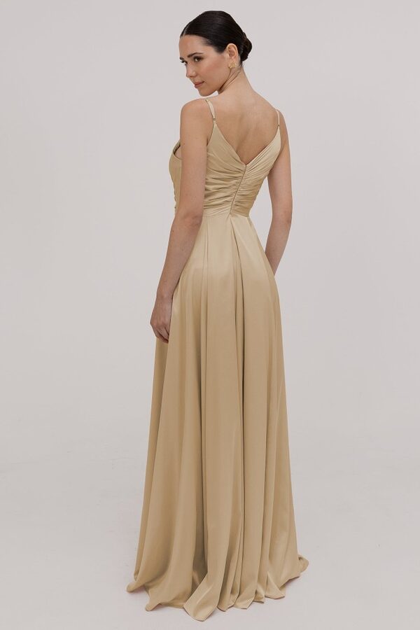 TH_TH_satin_bridesmaid_dress_Isla_in_Champagne_backview TH_TH_satin_bridesmaid_dress_Isla_in_Champagne_backview