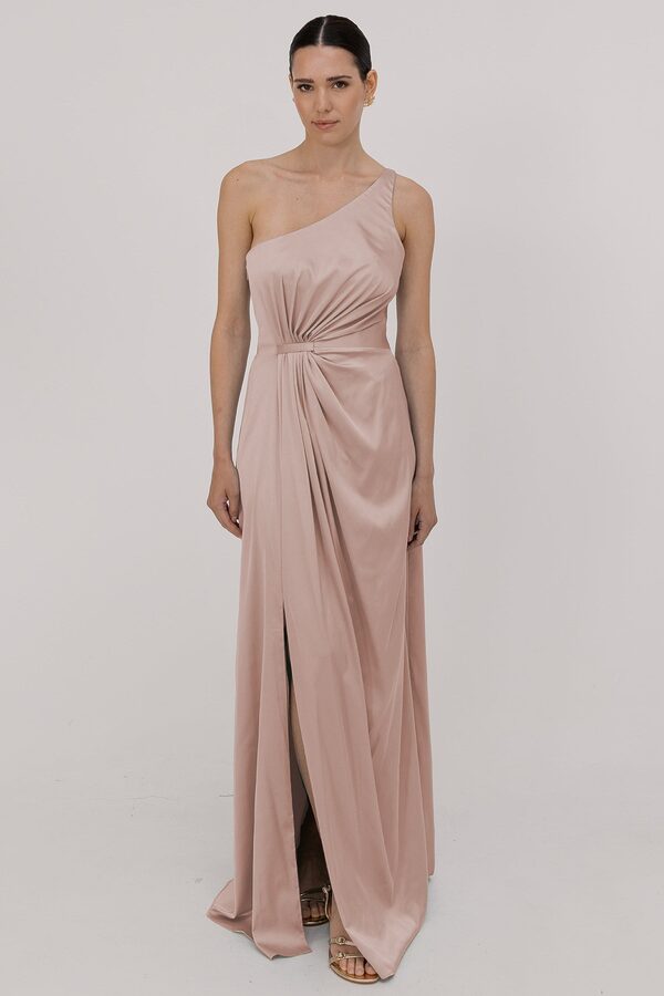 TH_TH_satin_one_shoulder_bridesmaid_dress_Greta_in_blush_pink_front_view Greta Pink Bridesmaid Dress by TH&TH