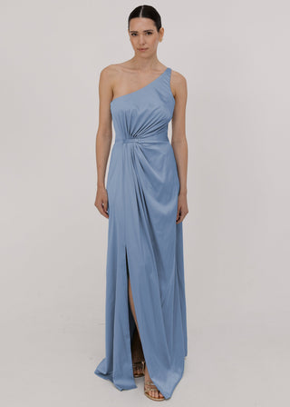 TH_TH_satin_one_shoulder_bridesmaid_dress_Greta_in_dusty_blue_front_view Greta Blue Bridesmaid Dress by TH&TH