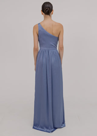 TH_and_TH_Greta_satin_one_shoulder_bridesmaid_dress_in_french_blue_back_view Greta Blue Bridesmaid Dress by TH&TH