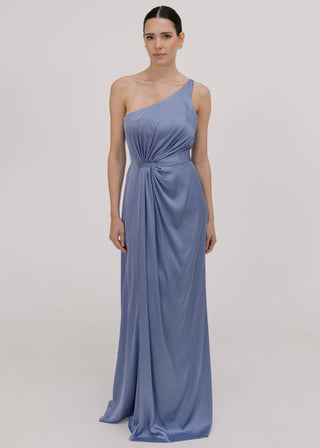 TH_and_TH_Greta_satin_one_shoulder_bridesmaid_dress_in_french_blue_front_view Greta Blue Bridesmaid Dress by TH&TH