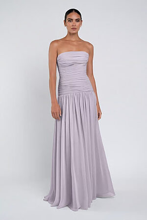 Lilac Strapless Bridesmaids Dress by Jenny Yoo