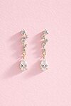 Elena Gold Crystal Drop Bridesmaid Earrings Australia