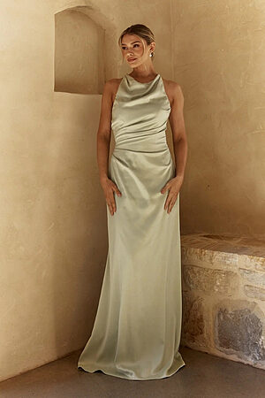 Ella Halter Sage Green Bridesmaid Dress by Tania Olsen