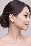 Isla Silver Crystal Vine Bridesmaid Earrings (1)
