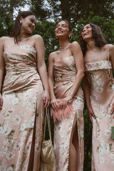 Bride trying on bridesmaid dress at home — Try Before You Buy