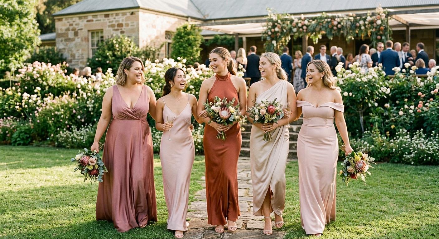 Beautiful bridesmaid styling for Australian weddings