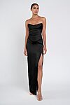 Amaya Black Luxe Satin Bridesmaid Dress by Jenny Yoo