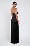 Amaya Black Luxe Satin Bridesmaid Dress by Jenny Yoo